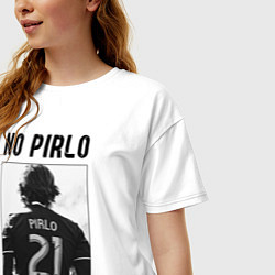 Футболка оверсайз женская No Pirlo no party, цвет: белый — фото 2