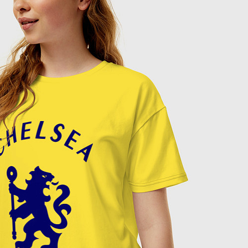 Женская футболка оверсайз Chelsea Est. 1905 / Желтый – фото 3