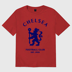 Футболка оверсайз женская Chelsea Est. 1905, цвет: красный
