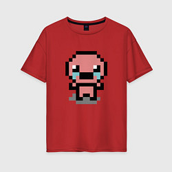 Футболка оверсайз женская Pixel isaac, цвет: красный