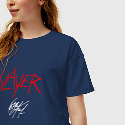 Футболка оверсайз женская Slayer: Kerry King, цвет: тёмно-синий — фото 2