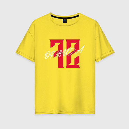 Женская футболка оверсайз OG BUDA 72 / Желтый – фото 1