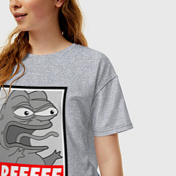 Футболка оверсайз женская Pepe trigger, цвет: меланж — фото 2