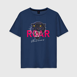 Футболка оверсайз женская Пантера ROAR, цвет: тёмно-синий