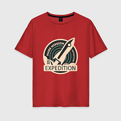 Женская футболка оверсайз 2030 - Миссия на Марс