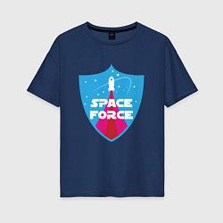 Женская футболка оверсайз Space Force