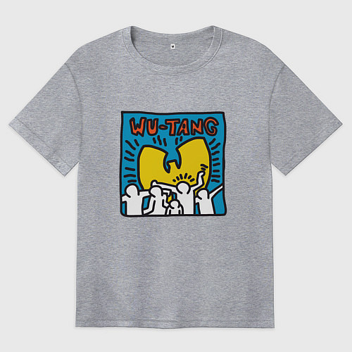 Женская футболка оверсайз Wu-Tang People / Меланж – фото 1