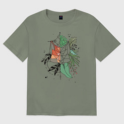 Футболка оверсайз женская Geometry Fox, цвет: авокадо