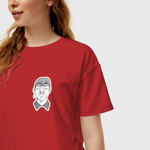 Женская футболка оверсайз Эйкити Онидзука / Красный – фото 3