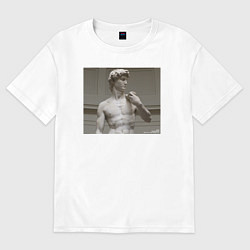 Футболка оверсайз женская ДАВИД МИКЕЛАНДЖЕЛО, цвет: белый