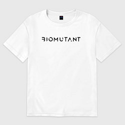 Футболка оверсайз женская BIOMUTANT BLACK LOGO БИОМУТАНТ ЧЕРНОЕ ЛОГО Z, цвет: белый