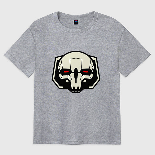 Женская футболка оверсайз Mech BattleTech / Меланж – фото 1