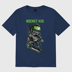 Футболка оверсайз женская Rocket kid, цвет: тёмно-синий