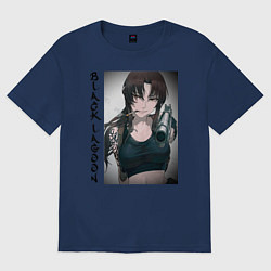 Футболка оверсайз женская Двурукая Реви, цвет: тёмно-синий