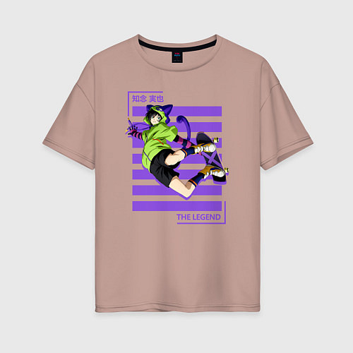 Женская футболка оверсайз Скейт Бесконечность Мия Тинэн / Пыльно-розовый – фото 1
