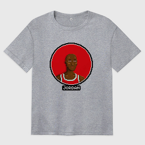 Женская футболка оверсайз Retro Jordan / Меланж – фото 1