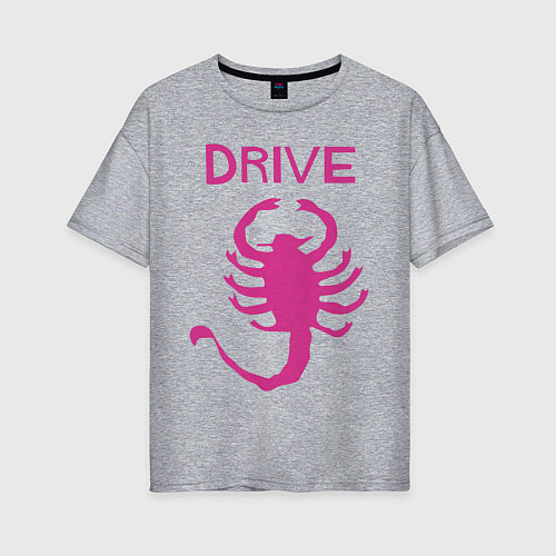Женская футболка оверсайз DRIVE / Меланж – фото 1