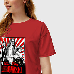 Футболка оверсайз женская Большой Лебовский, цвет: красный — фото 2