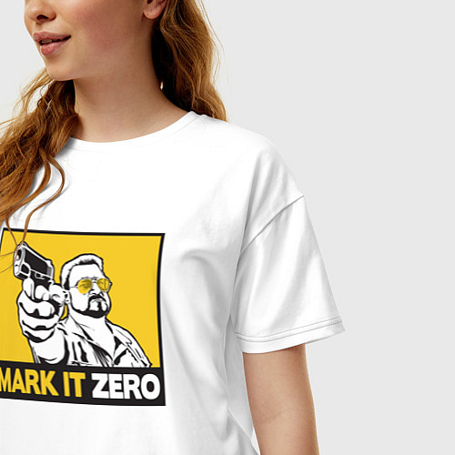 Женская футболка оверсайз Mark It Zero Большой Лебовски / Белый – фото 3
