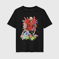 Футболка оверсайз женская Thierry Daniel Henry, цвет: черный
