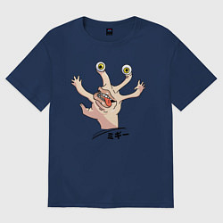 Футболка оверсайз женская Миги, Паразит: Учение о жизни, цвет: тёмно-синий