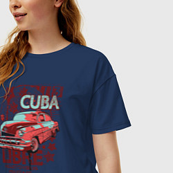 Футболка оверсайз женская Cuba Libre, цвет: тёмно-синий — фото 2