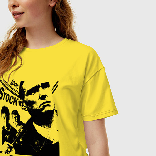 Женская футболка оверсайз Карты, деньги, два ствола / Желтый – фото 3