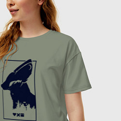 Футболка оверсайз женская Love Death And Robots Доброй охоты, цвет: авокадо — фото 2