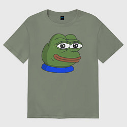 Футболка оверсайз женская Лягушонок Пепе, цвет: авокадо