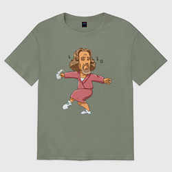 Футболка оверсайз женская Танцуй, цвет: авокадо