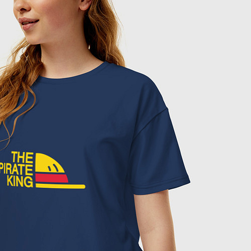 Женская футболка оверсайз THE PIRATE KING / Тёмно-синий – фото 3