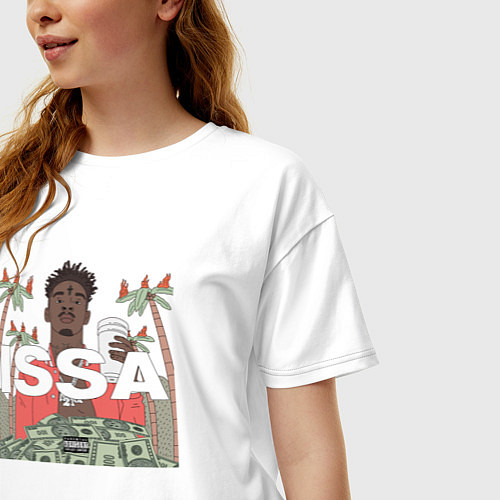 Женская футболка оверсайз Issa / Белый – фото 3
