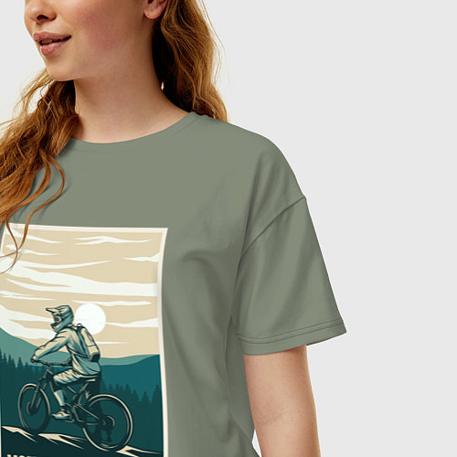 Женская футболка оверсайз Покоритель гор / Авокадо – фото 3