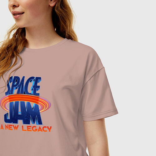 Женская футболка оверсайз Space Jam: A New Legacy / Пыльно-розовый – фото 3