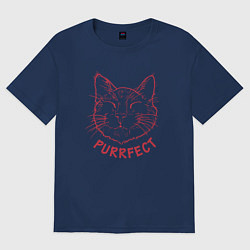Футболка оверсайз женская Purrfect, цвет: тёмно-синий