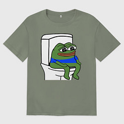 Женская футболка оверсайз Лягушонок пепе