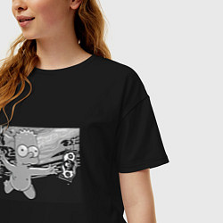 Футболка оверсайз женская Simpsons x Nirvana, цвет: черный — фото 2