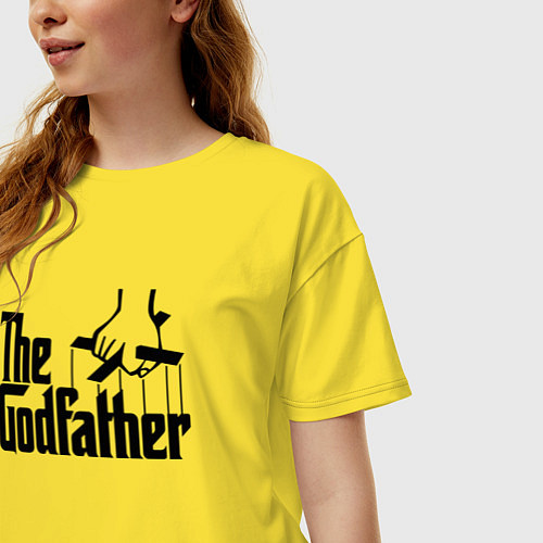Женская футболка оверсайз The Godfather / Желтый – фото 3