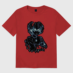 Футболка оверсайз женская Амино, цвет: красный