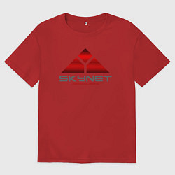 Футболка оверсайз женская Skynet, цвет: красный