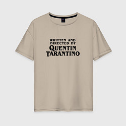 Футболка оверсайз женская Quentin Tarantino, цвет: миндальный