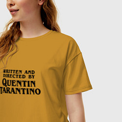 Футболка оверсайз женская Quentin Tarantino, цвет: горчичный — фото 2