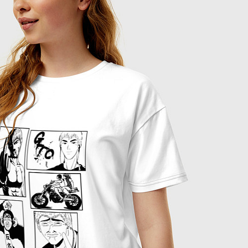 Женская футболка оверсайз GTO KL / Белый – фото 3