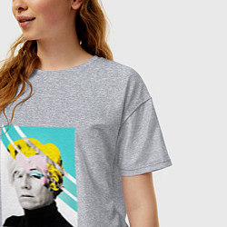 Футболка оверсайз женская Энди Уорхол Andy Warhol, цвет: меланж — фото 2