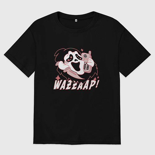 Женская футболка оверсайз Очень страшное кино - Wazzaap Крик / Черный – фото 1