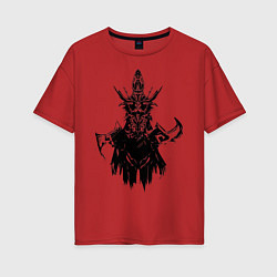 Футболка оверсайз женская Мортред Phantom Assasin DOTA2, цвет: красный