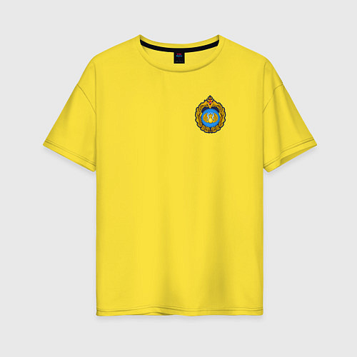 Женская футболка оверсайз Большая эмблема ВДВ / Желтый – фото 1