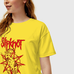 Футболка оверсайз женская Slipknot Slip Goats Art, цвет: желтый — фото 2