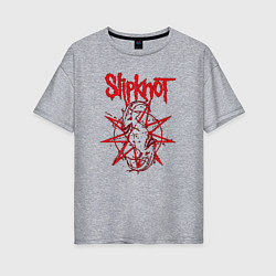 Футболка оверсайз женская Slipknot Slip Goats Art, цвет: меланж