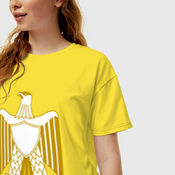 Футболка оверсайз женская Египет Египетский герб, цвет: желтый — фото 2